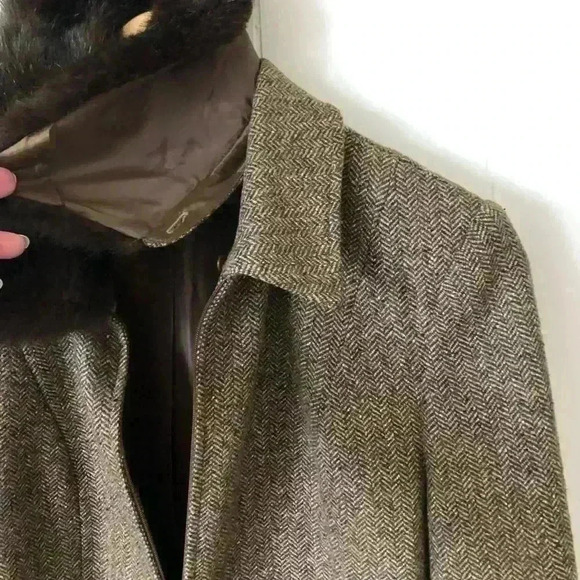 Talbots Women’s Zip Up Detachable Faux Collar Wool / Silk Blend Jacket Size 8 - Picture 6 of 8